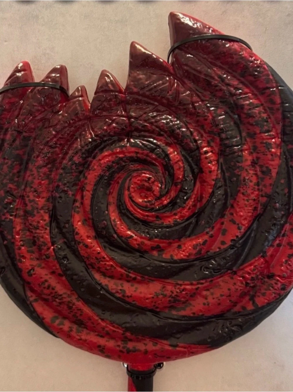 Spirit Red & Black Spiral Scary Lollipop Prop